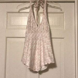 White and Pink Halter